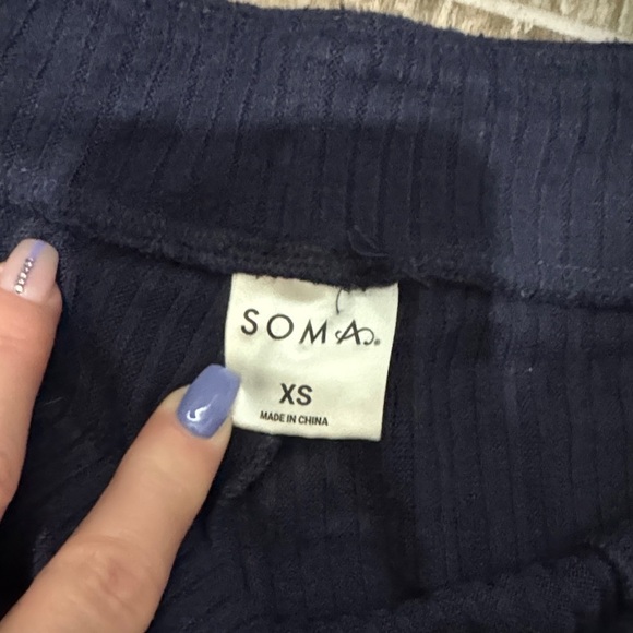 Soma Navy ribbed Pajama lounge Set - Picture 7 of 10